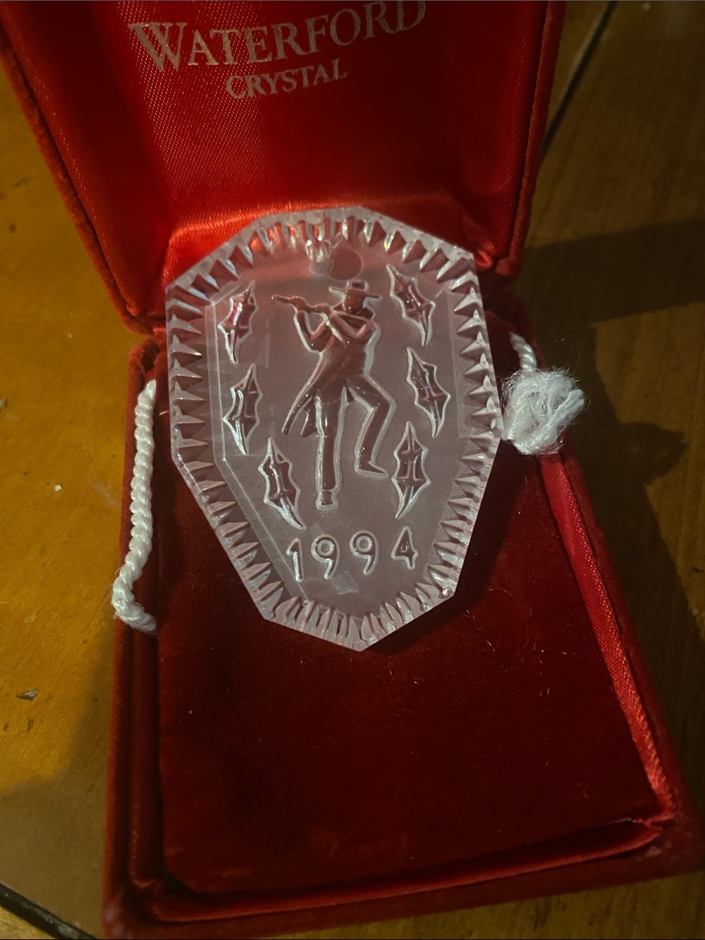Waterford Crystal Christmas Ornament. 1994 12 Pipers Piping